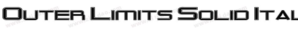 Outer Limits Solid Italic字体转换